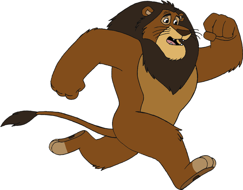 Lion Running Animation (906x688), Png Download