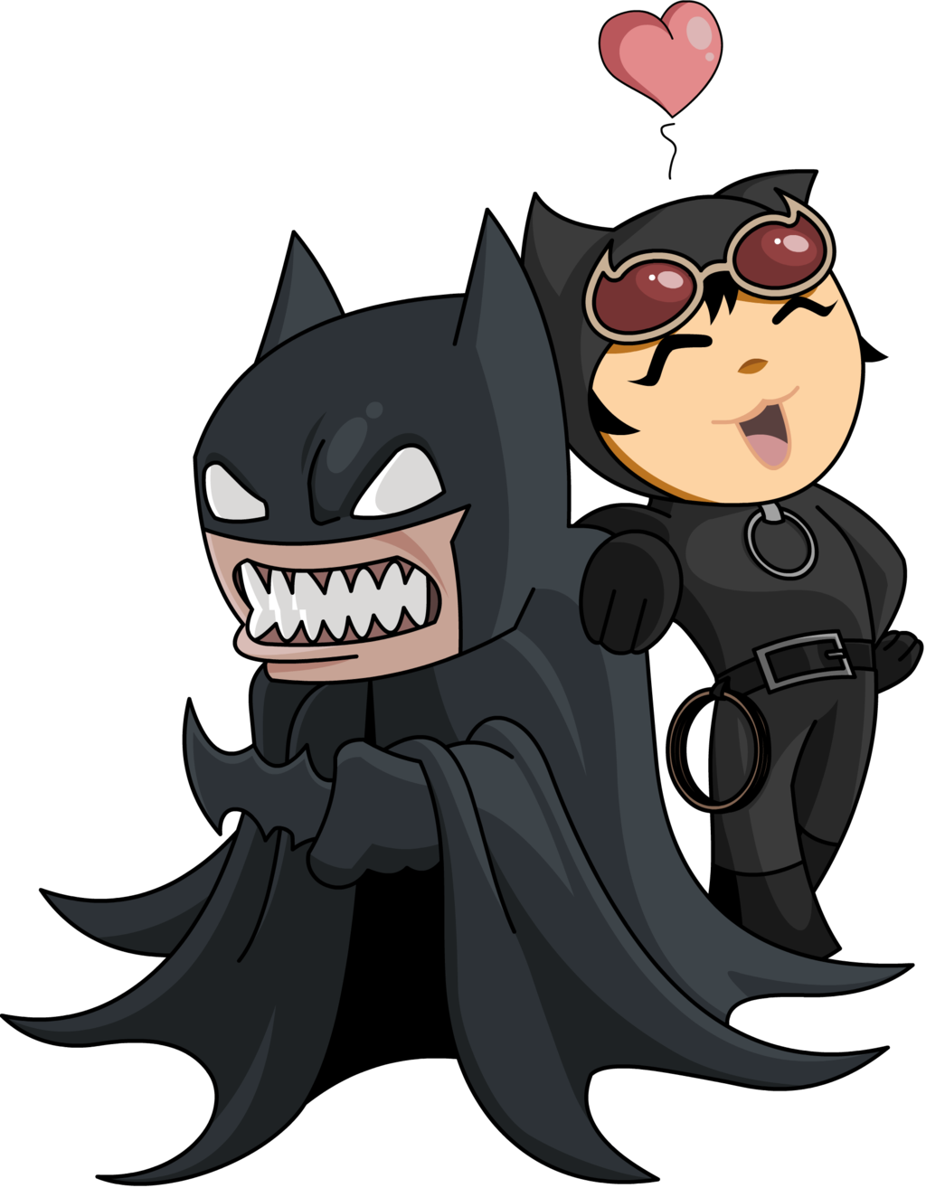 Catwoman Clipart Cartoon - Catwoman And Batman Anime (1024x1314), Png Download
