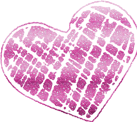 Hearts Clipart Pink Sparkle - Glitter Heart Png (500x500), Png Download