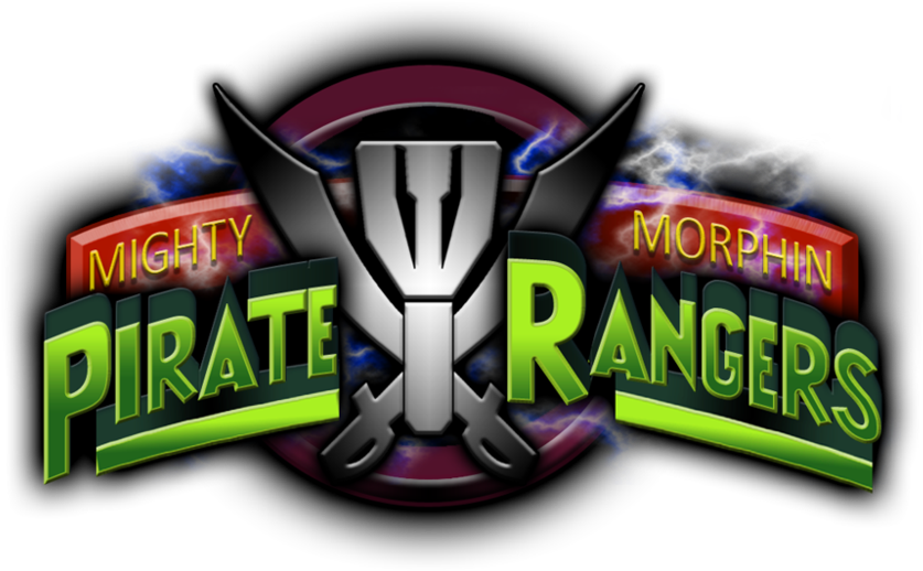 Mighty Morphin Pirate Rangers Logo By Joeshiba-d6cabyp - Graphic Design (1024x683), Png Download
