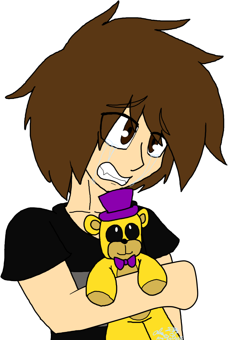 The Crying Child Fnaf4 By Candysugarskullgirl9 On Deviantart - Crying Child Fnaf 4 Anime Png (1037x1397), Png Download