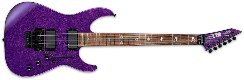 Includes Cmhff Case - Esp E-ii M-ii Neck-thru Electric Guitar (black) (948x320), Png Download