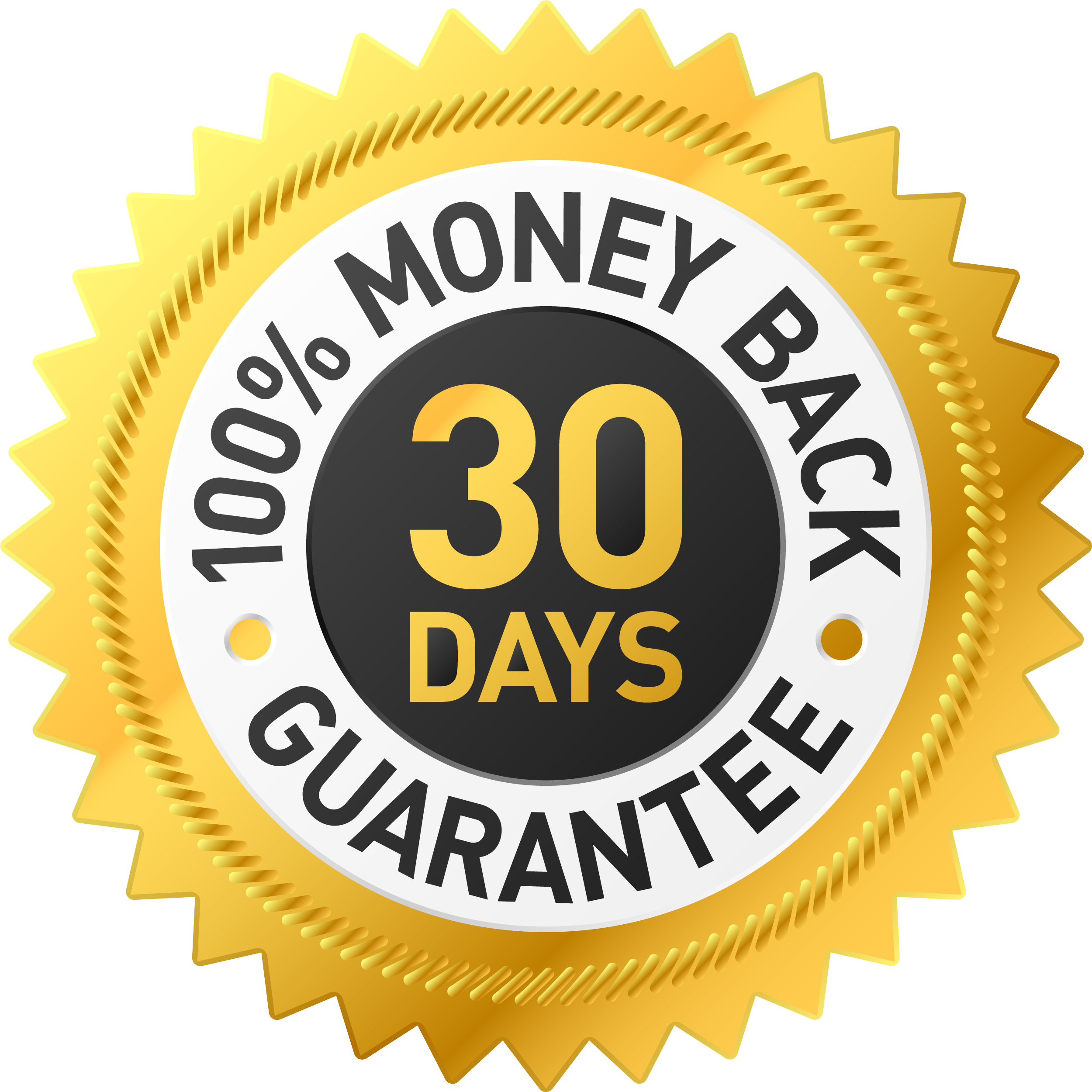 30 Day Money Back Guarantee Transparent - 30 Days Money Back Guarantee Png (2500x2500), Png Download