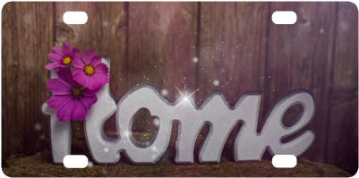 Home Sweet Home With Purple Flowers And Sparkle Classic - Plank (500x500), Png Download