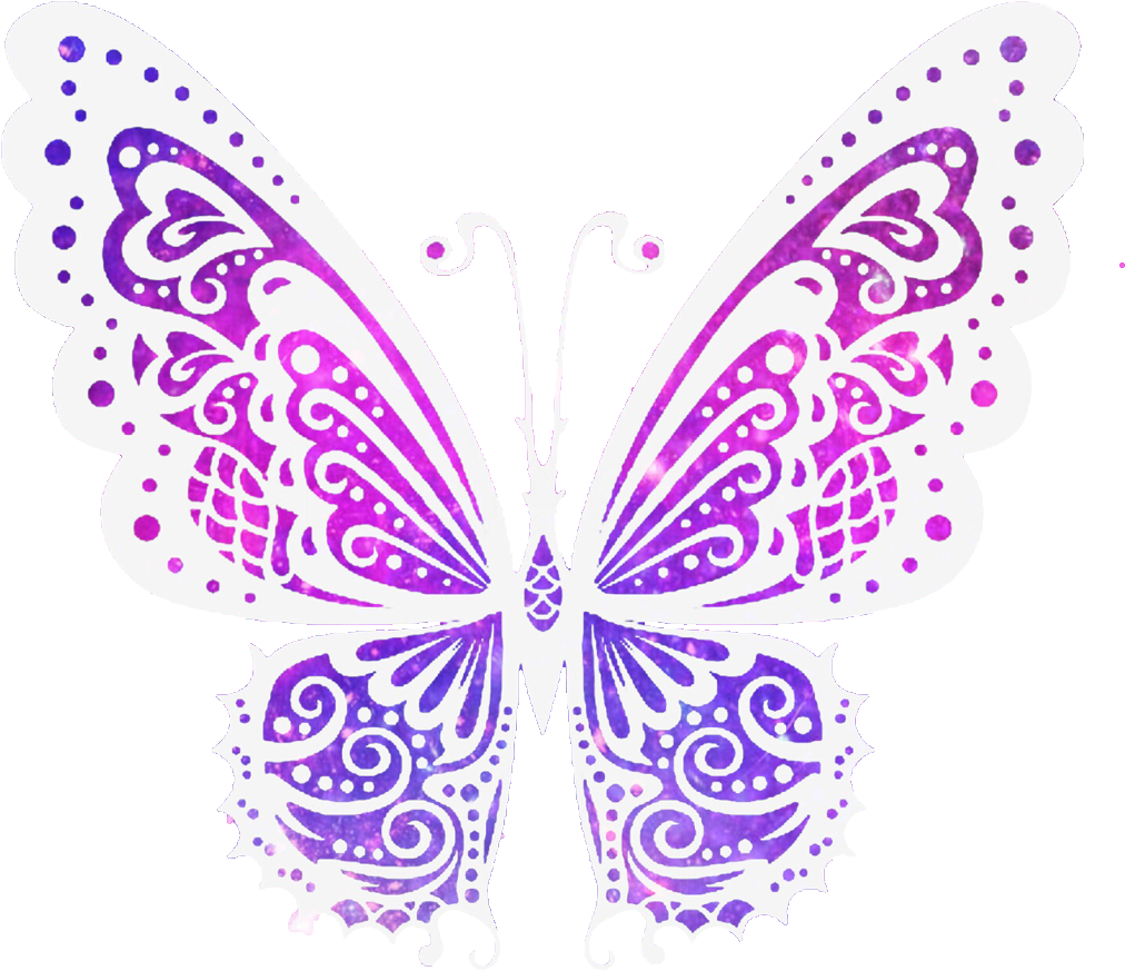 #stickers #glitter #sparkle #butterflies #pink #purple - Portable Network Graphics (1080x1440), Png Download