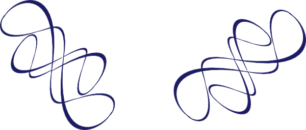 Two Navy Blue Squiggles Hi - Squiggles Clipart (600x256), Png Download