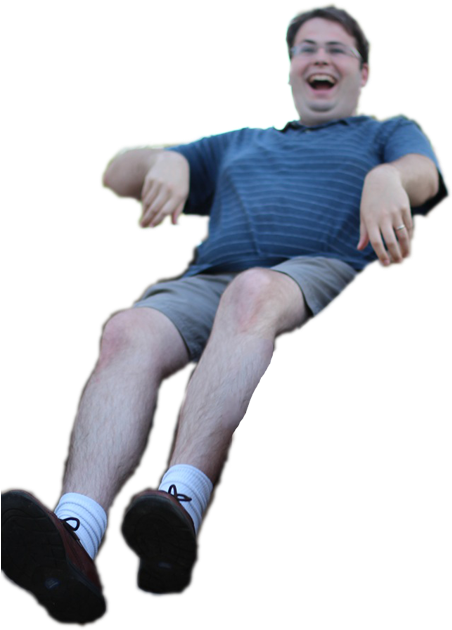 Ds106 Slide Guy - Guy On A Slide (600x900), Png Download