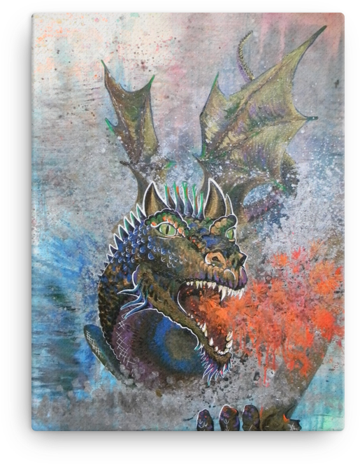 Dragon Mage Canvas - Dragon Mage (1000x1000), Png Download