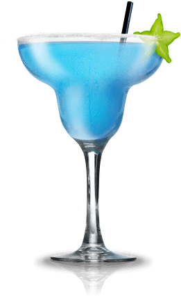 Blue Margarita - Blue Margarita Cocktail Png (300x540), Png Download
