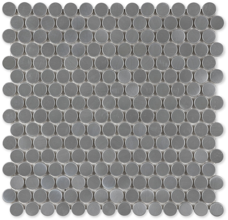 Stainless Steel-penny - Chesapeake Flooring Steel Mosaics Penny Round Tile (1000x912), Png Download