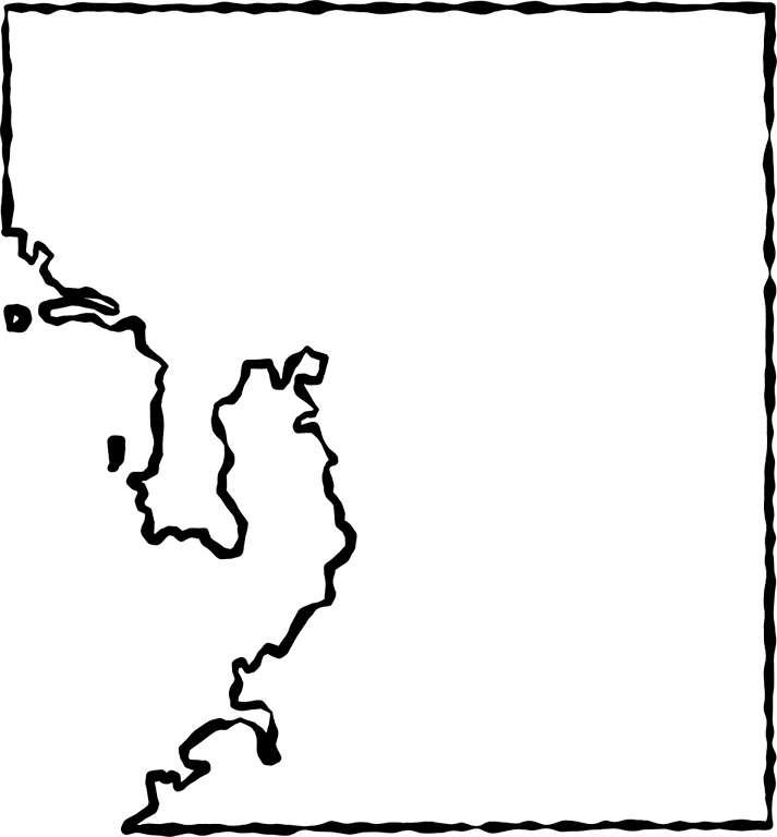 A Map Of Hillsborough With A Black Squiggle Outline (713x768), Png Download