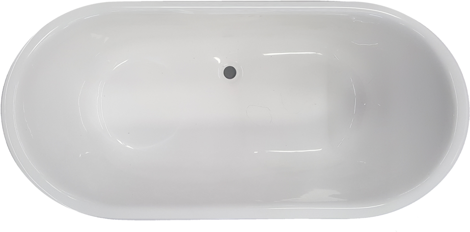 Chelsea Modern 60" Soaker Tub - Clawfoot Tub Top View (1024x1024), Png Download