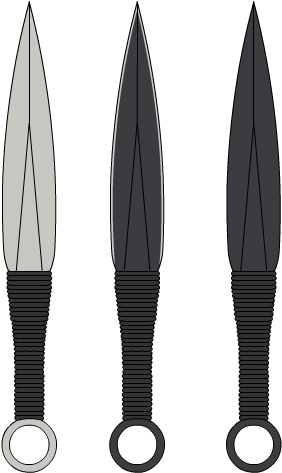 Kunai T-2 - Kunai Design (359x505), Png Download