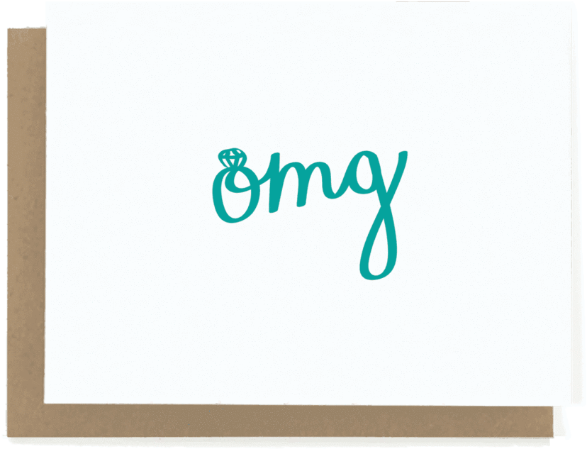 Omg Engagement Card - Latte (1024x819), Png Download