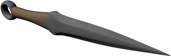 Kunai - 3d Model - - Fbx - Weapon (620x348), Png Download