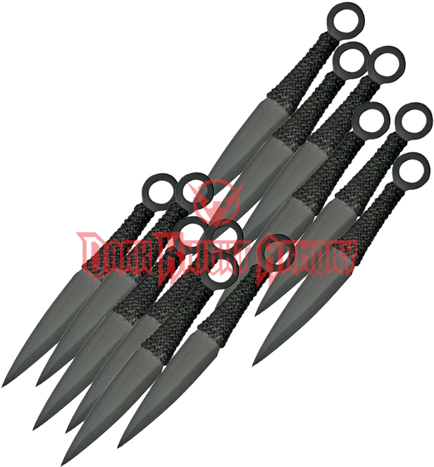 12pc Kunai Set With Sheath (676x676), Png Download