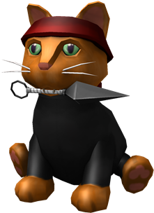 Kunai Kitten Shoulder Friend - Ninja Cat Roblox (420x420), Png Download