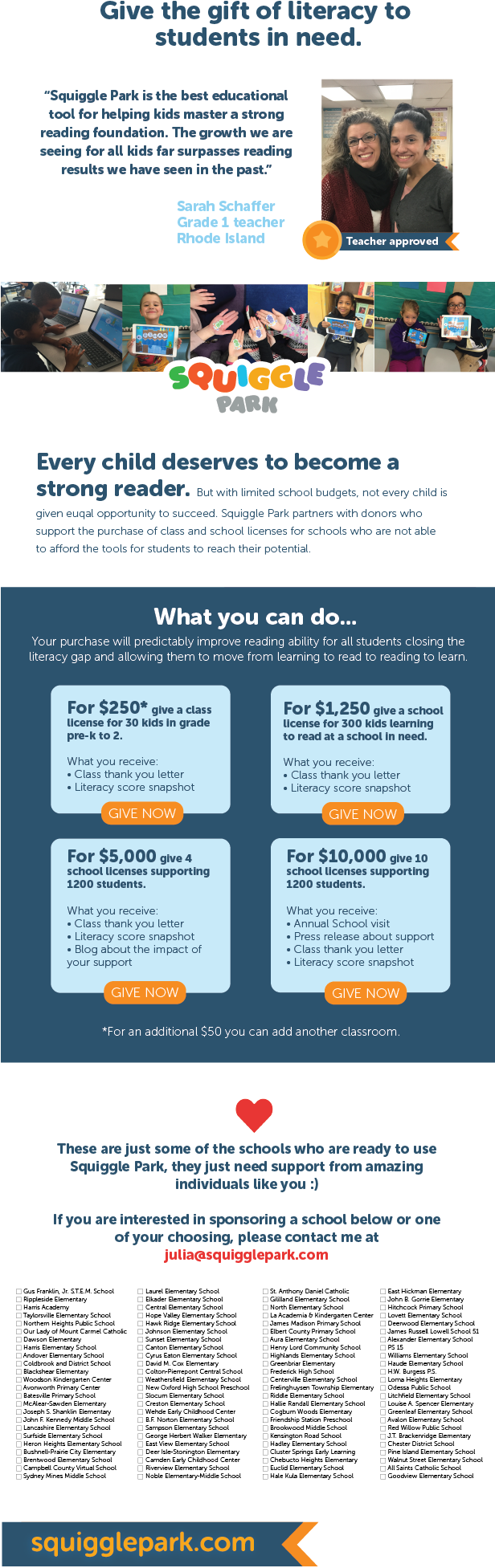 Squiggle Park Gives The Gift Of Literacy - Website (615x2010), Png Download