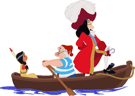 Peter Pan Gif Animation - Captain Hook Pirate Ship Clipart (513x366), Png Download