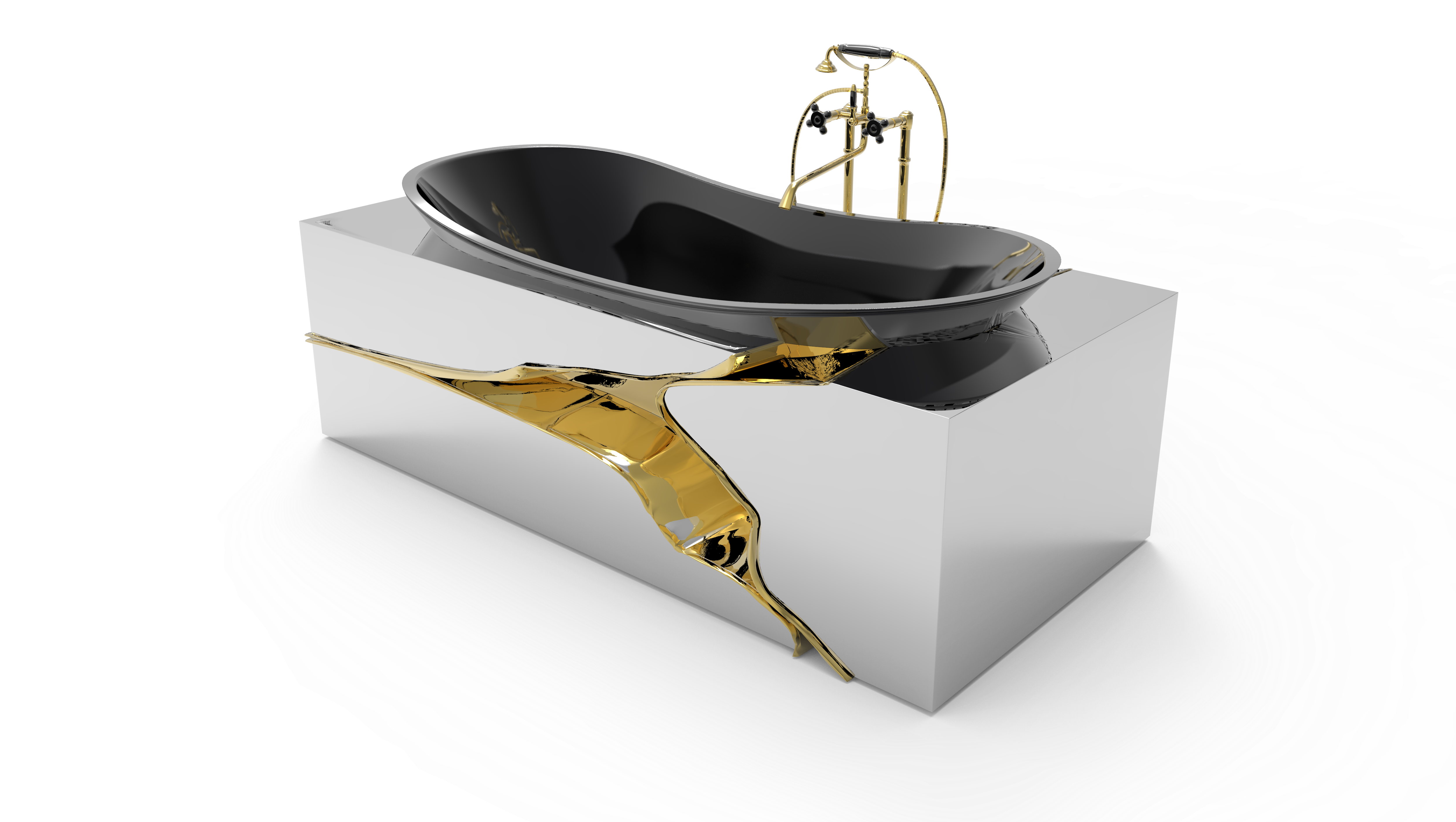 Download Image ⟩ - Maison Valentina Lapiaz Bathtub (5000x3273), Png Download