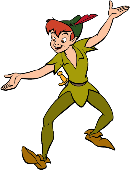 Peter Pan Offering His Hand - Peter Pan Transparent Png (439x574), Png Download