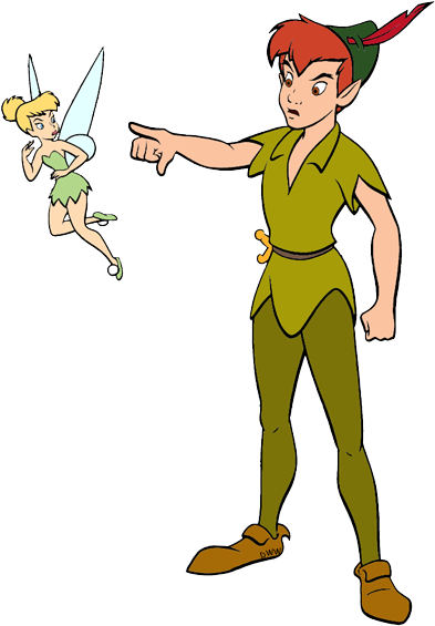 Collection Of Free Banishing Download On Ubisafe - Peter Pan And Tinkerbell Clipart (400x569), Png Download
