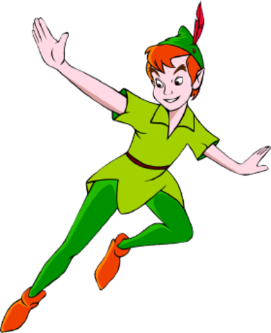 Disney's Peter Pan - Peter Pan Em Desenho (392x480), Png Download