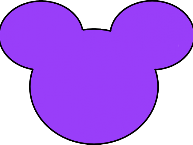 Purple Mickey Mouse Ears Clipart (640x480), Png Download