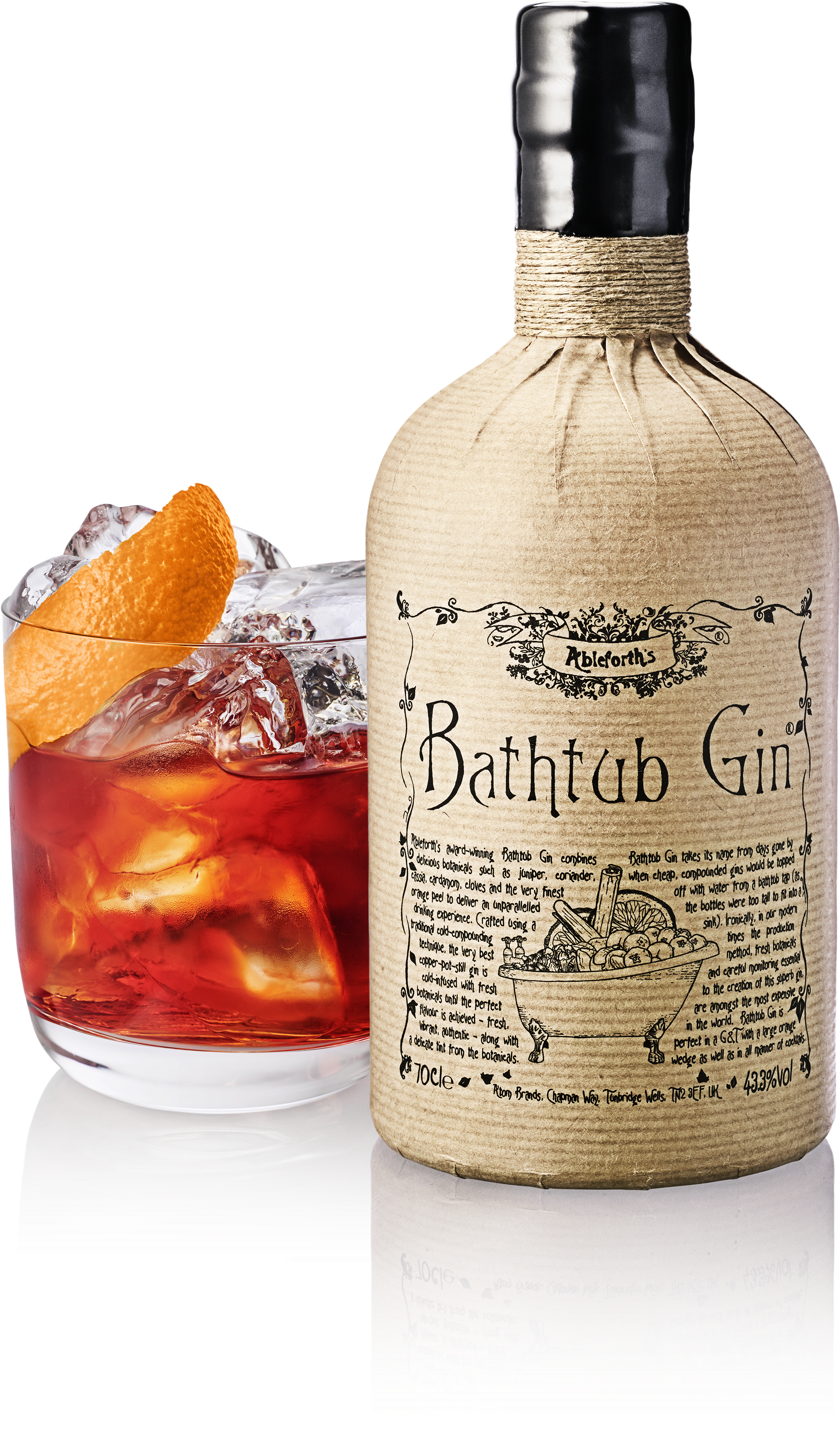 Bathtub Gin 70cl & Negroni - Ableforth's Gin (3366x4492), Png Download