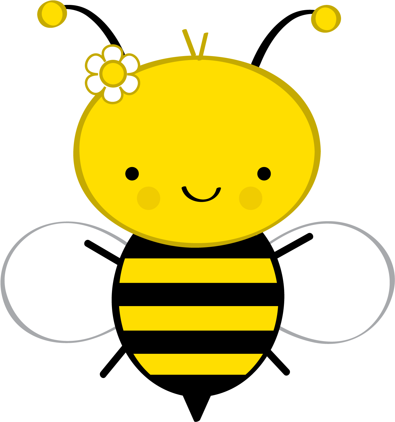 Abelhinhas - Bee-1 - Minus - Dibujos Para Imprimir - Bumble Bee Cartoon (1500x1500), Png Download