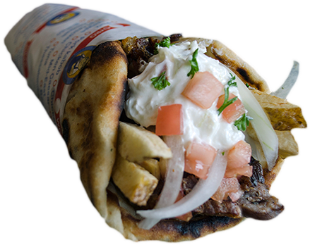 Authentic Pork Gyro - Gyro (465x370), Png Download