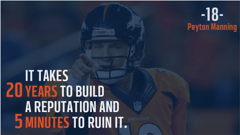 Peyton Manning Denver Broncos Inspirational Reputation - Face Mask (480x480), Png Download