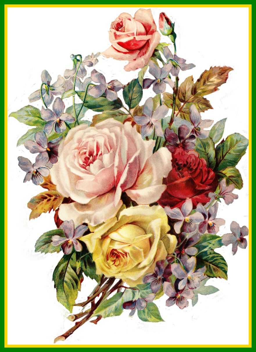Marvelous Bouquet Of White And Pink Peony - Vintage Flower Bouquet Png (881x1214), Png Download