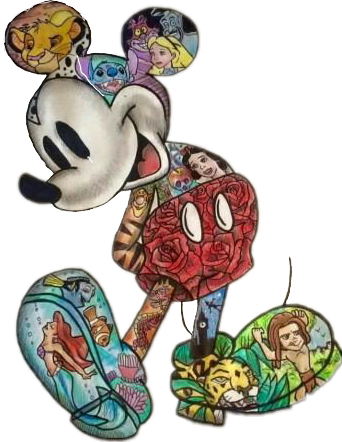 Report Abuse - Mickey Mouse And Disney Characters Drawings (342x442), Png Download