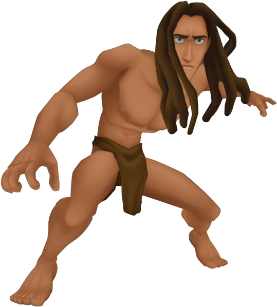Tarzan - Tarzan Kingdom Hearts (567x610), Png Download