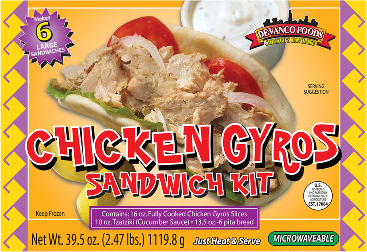 Chicken Gyros Sandwich Kit Rev - Chicken Gyro Kits (1280x1280), Png Download