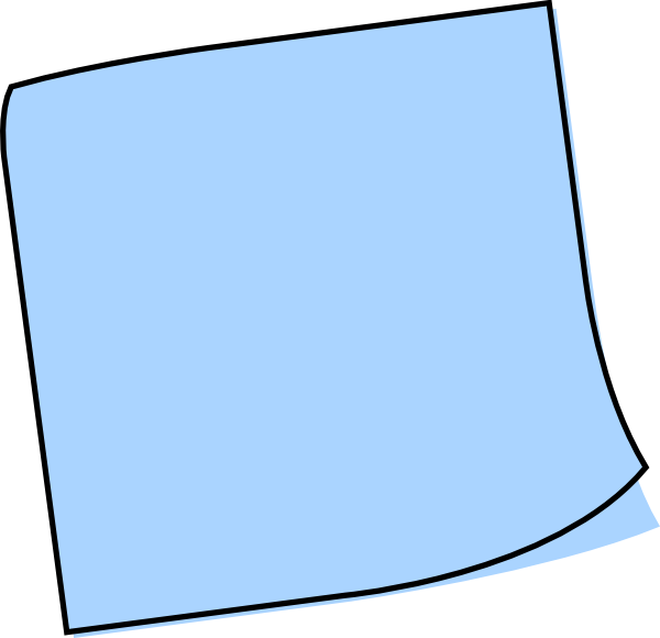 Blue Music Note Clipart Yikek7bkt Png 80ljve Clipart - Light Blue Sticky Notes (600x580), Png Download