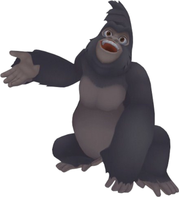 Terk Kh - Kingdom Hearts 1 Kerchak (350x385), Png Download