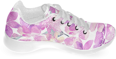 Watercolor Flower Pattern Men's Running Shoes - Watercolor Painting (500x500), Png Download