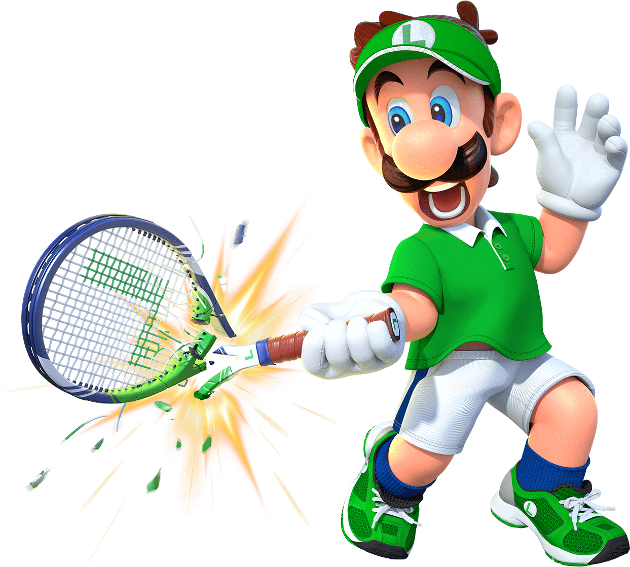 Luigi - Tennisaces - Mario Tennis Aces Luigi Bulge (1254x1180), Png Download