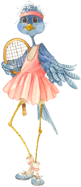 Tennis-chick - Painting (266x612), Png Download
