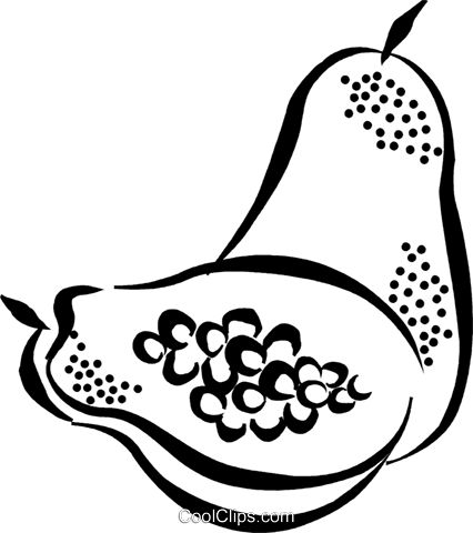 Papaya Royalty Free Vector Clip Art Illustration - Ice Cream Float Clip Art (426x480), Png Download