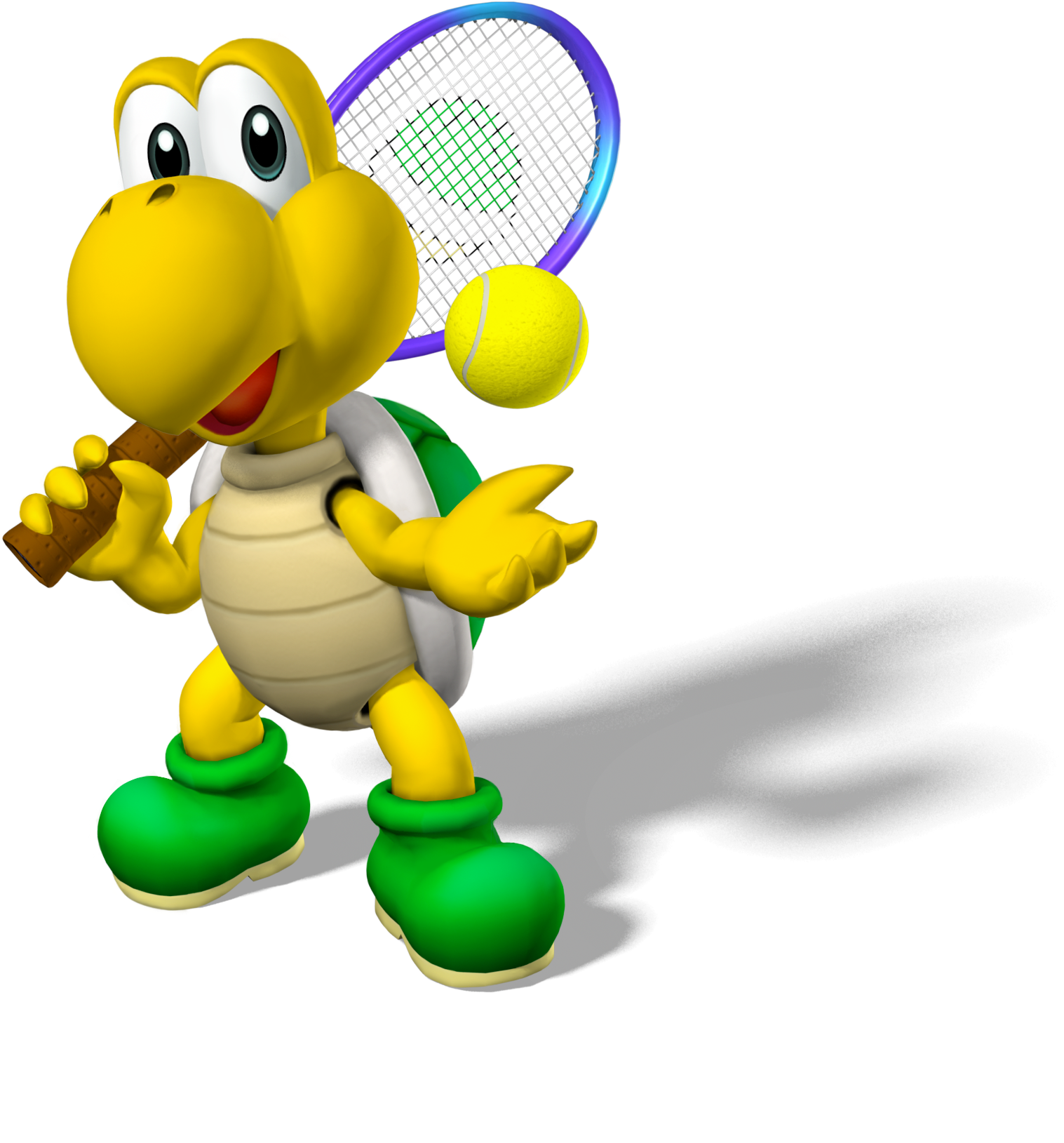 Koopa Troopa Artwork - Mario Power Tennis Koopa (2000x2000), Png Download