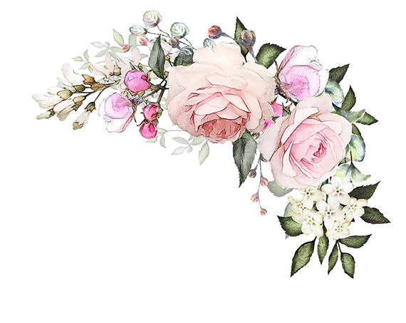 Welcome - Dusty Pink Flowers Transparent (570x453), Png Download