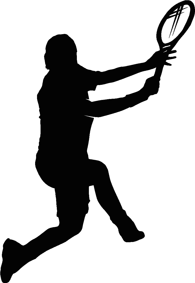 Sticker Tennis Homme En Action Ambiance Sticker Sport2 - Baseball Batter Player Silhouette (1200x1200), Png Download