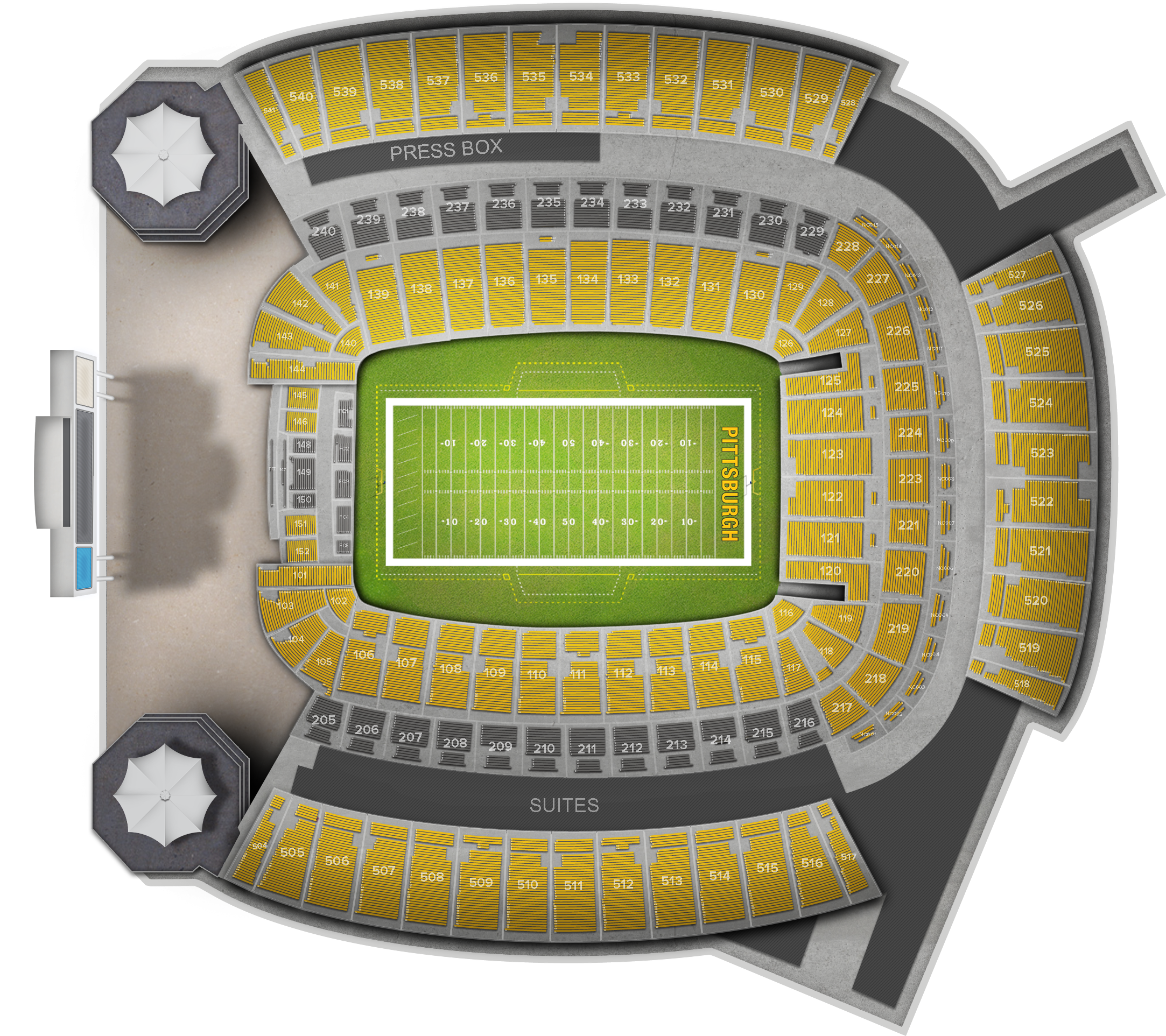 Kansas City Chiefs At Pittsburgh Steelers At Heinz - Heinz Field (2560x1936), Png Download