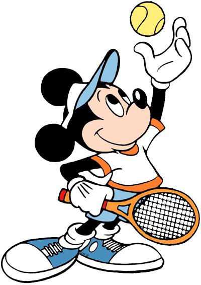 Mickey Mouse - Mickey Mouse Tennis (400x566), Png Download
