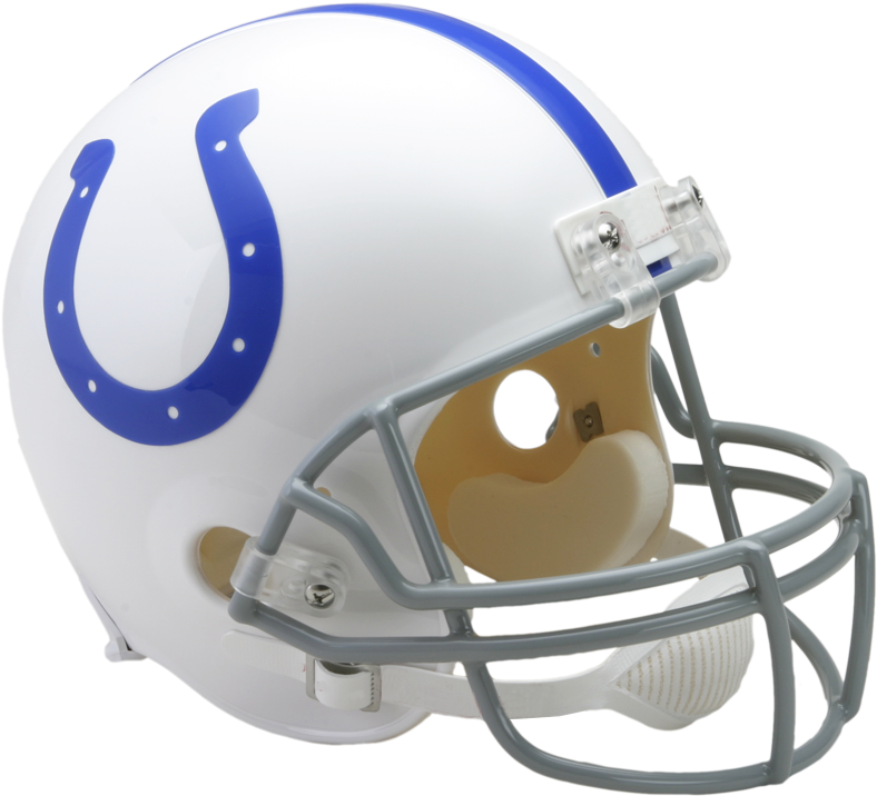 Indianapolis Colts Vsr4 Replica Throwback Helmet (900x812), Png Download