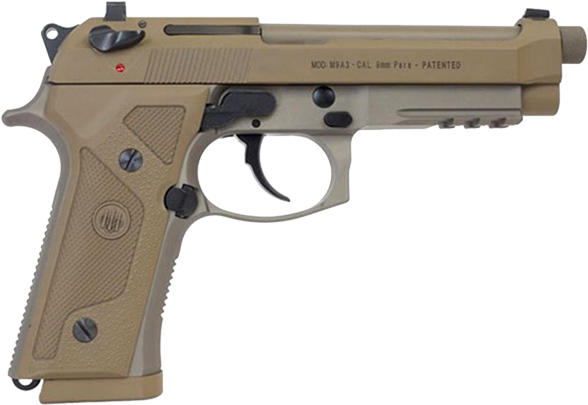 Beretta M9a3 9mm Luger Threaded Barrel (600x600), Png Download