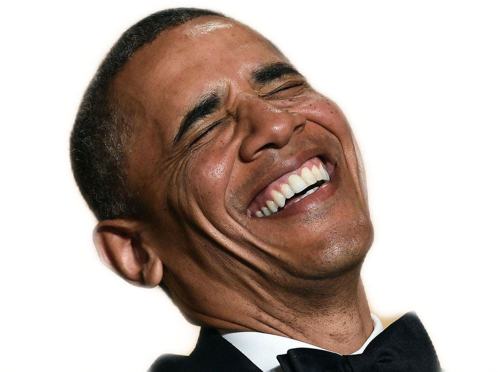 Obama Laughing Png (642x480), Png Download